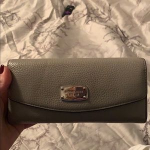 Gray with silver Michael Kors wallet - barely used